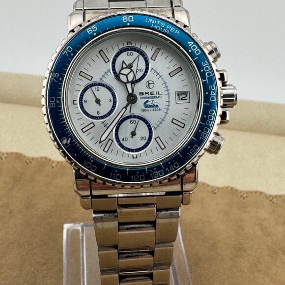 Vintage and Very Rare BREIL Manta 10 ATM Italian Dive Watch New battery - Picture 10 of 11